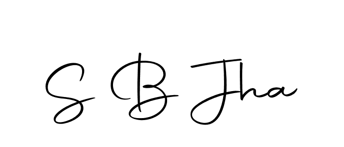 How to make S B Jha signature? Autography-DOLnW is a professional autograph style. Create handwritten signature for S B Jha name. S B Jha signature style 10 images and pictures png