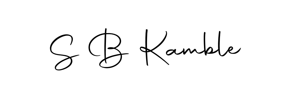 Create a beautiful signature design for name S B Kamble. With this signature (Autography-DOLnW) fonts, you can make a handwritten signature for free. S B Kamble signature style 10 images and pictures png