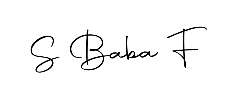 How to make S Baba F name signature. Use Autography-DOLnW style for creating short signs online. This is the latest handwritten sign. S Baba F signature style 10 images and pictures png