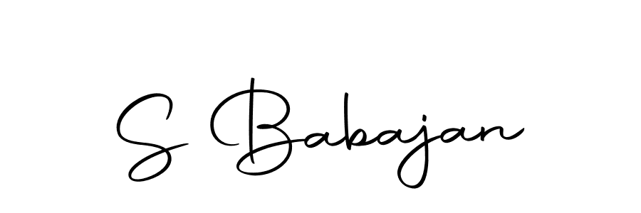 You should practise on your own different ways (Autography-DOLnW) to write your name (S Babajan) in signature. don't let someone else do it for you. S Babajan signature style 10 images and pictures png