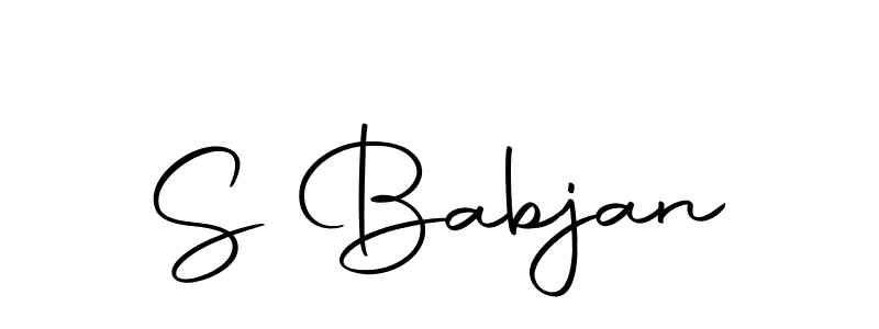 if you are searching for the best signature style for your name S Babjan. so please give up your signature search. here we have designed multiple signature styles  using Autography-DOLnW. S Babjan signature style 10 images and pictures png