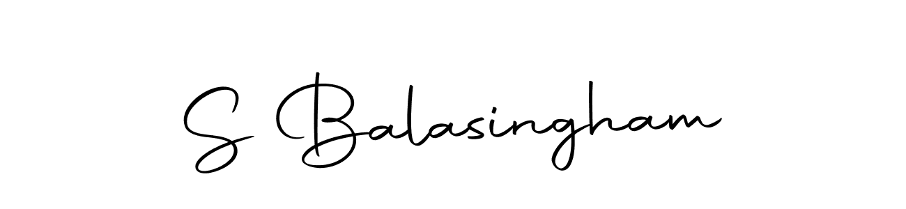 You should practise on your own different ways (Autography-DOLnW) to write your name (S Balasingham) in signature. don't let someone else do it for you. S Balasingham signature style 10 images and pictures png