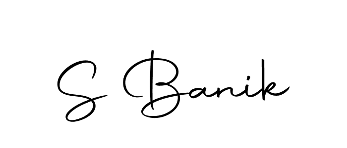 Also we have S Banik name is the best signature style. Create professional handwritten signature collection using Autography-DOLnW autograph style. S Banik signature style 10 images and pictures png