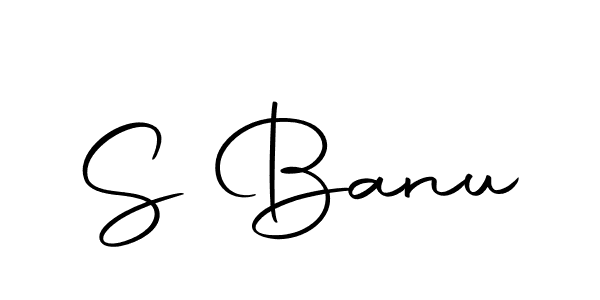 Create a beautiful signature design for name S Banu. With this signature (Autography-DOLnW) fonts, you can make a handwritten signature for free. S Banu signature style 10 images and pictures png