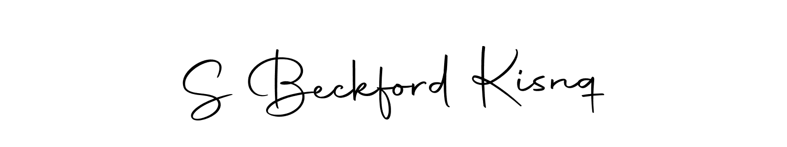 How to make S Beckford Kisnq name signature. Use Autography-DOLnW style for creating short signs online. This is the latest handwritten sign. S Beckford Kisnq signature style 10 images and pictures png