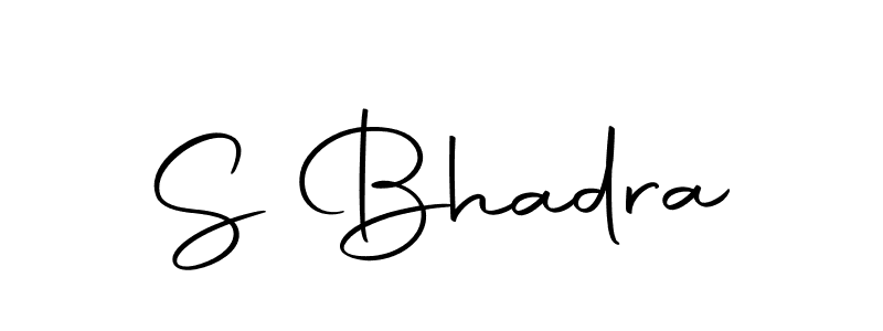 How to make S Bhadra name signature. Use Autography-DOLnW style for creating short signs online. This is the latest handwritten sign. S Bhadra signature style 10 images and pictures png
