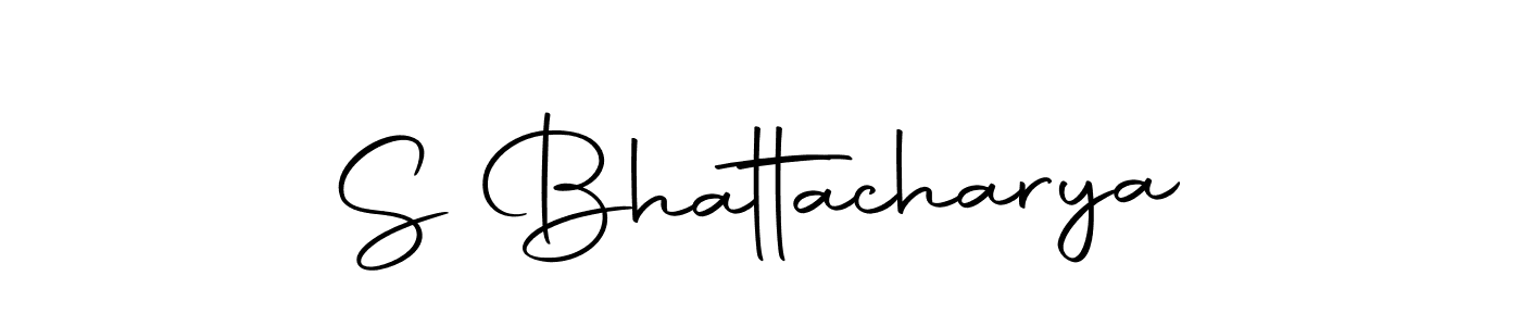 You should practise on your own different ways (Autography-DOLnW) to write your name (S Bhattacharya) in signature. don't let someone else do it for you. S Bhattacharya signature style 10 images and pictures png