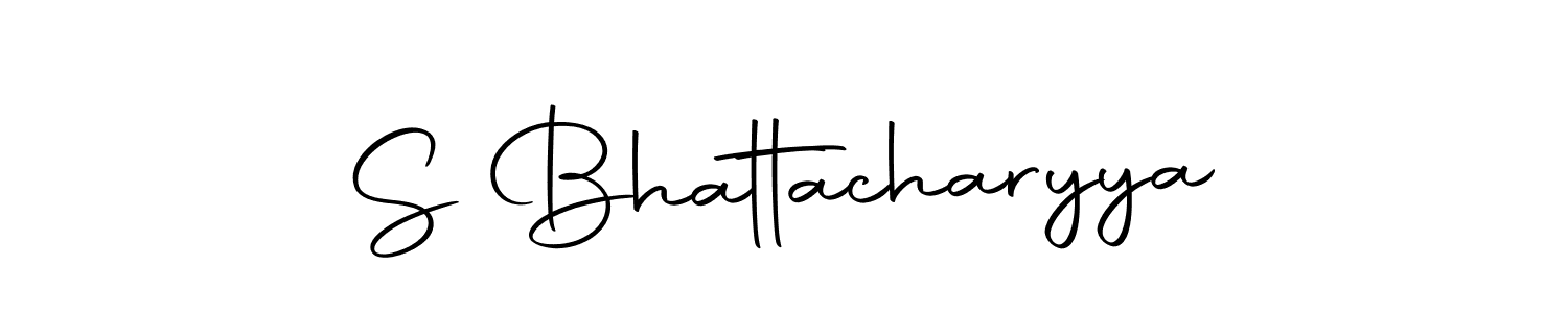 How to make S Bhattacharyya name signature. Use Autography-DOLnW style for creating short signs online. This is the latest handwritten sign. S Bhattacharyya signature style 10 images and pictures png