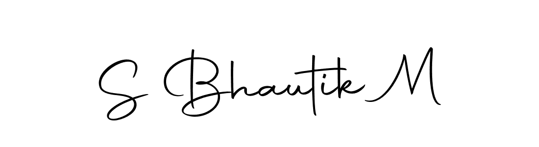 if you are searching for the best signature style for your name S Bhautik M. so please give up your signature search. here we have designed multiple signature styles  using Autography-DOLnW. S Bhautik M signature style 10 images and pictures png