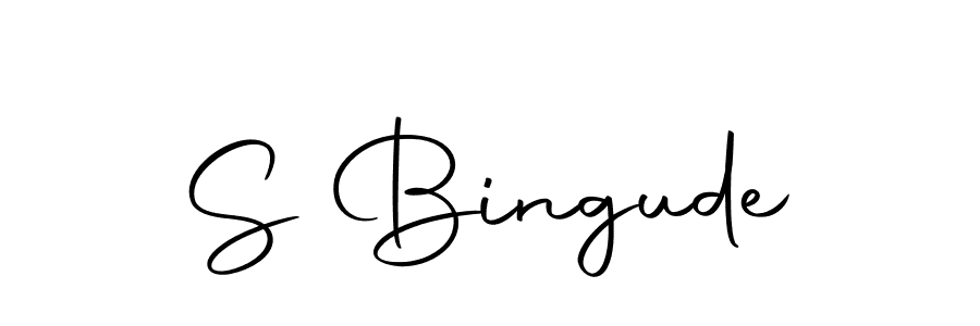 You should practise on your own different ways (Autography-DOLnW) to write your name (S Bingude) in signature. don't let someone else do it for you. S Bingude signature style 10 images and pictures png