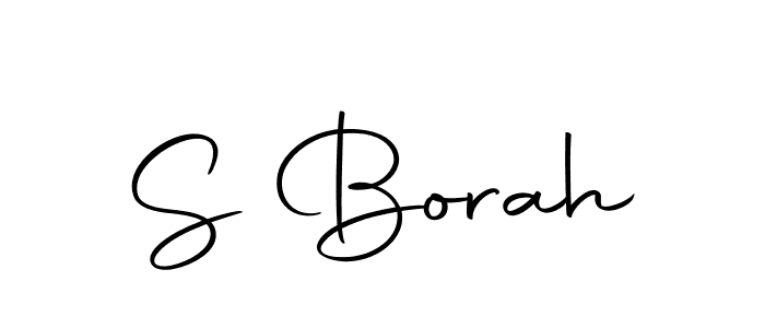 You should practise on your own different ways (Autography-DOLnW) to write your name (S Borah) in signature. don't let someone else do it for you. S Borah signature style 10 images and pictures png