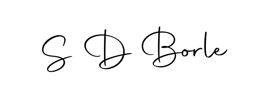 You should practise on your own different ways (Autography-DOLnW) to write your name (S D Borle) in signature. don't let someone else do it for you. S D Borle signature style 10 images and pictures png