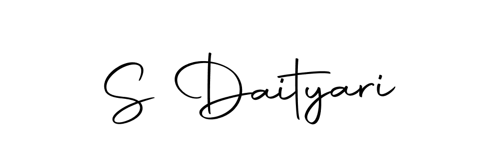 The best way (Autography-DOLnW) to make a short signature is to pick only two or three words in your name. The name S Daityari include a total of six letters. For converting this name. S Daityari signature style 10 images and pictures png