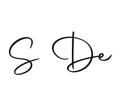 You should practise on your own different ways (Autography-DOLnW) to write your name (S De) in signature. don't let someone else do it for you. S De signature style 10 images and pictures png