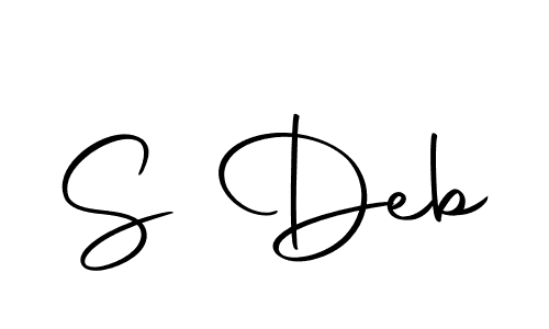 The best way (Autography-DOLnW) to make a short signature is to pick only two or three words in your name. The name S Deb include a total of six letters. For converting this name. S Deb signature style 10 images and pictures png