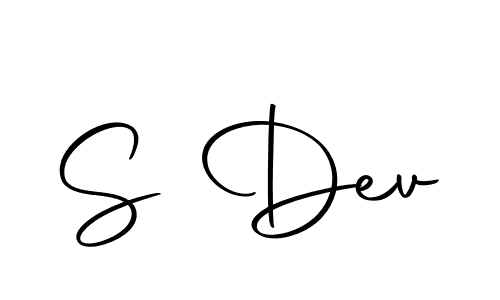 Similarly Autography-DOLnW is the best handwritten signature design. Signature creator online .You can use it as an online autograph creator for name S Dev. S Dev signature style 10 images and pictures png