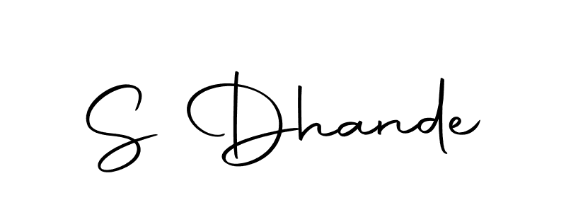 Make a beautiful signature design for name S Dhande. With this signature (Autography-DOLnW) style, you can create a handwritten signature for free. S Dhande signature style 10 images and pictures png