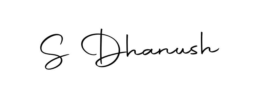 How to make S Dhanush name signature. Use Autography-DOLnW style for creating short signs online. This is the latest handwritten sign. S Dhanush signature style 10 images and pictures png