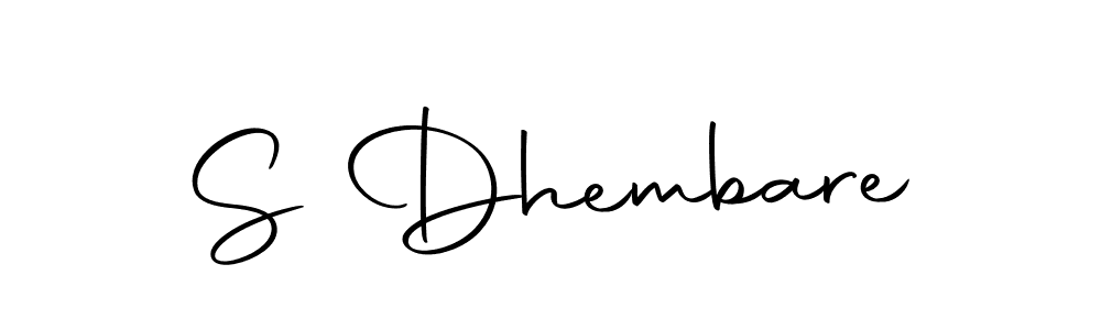 The best way (Autography-DOLnW) to make a short signature is to pick only two or three words in your name. The name S Dhembare include a total of six letters. For converting this name. S Dhembare signature style 10 images and pictures png