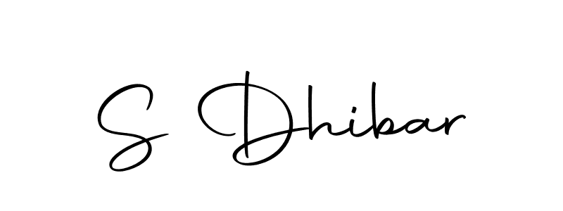 Use a signature maker to create a handwritten signature online. With this signature software, you can design (Autography-DOLnW) your own signature for name S Dhibar. S Dhibar signature style 10 images and pictures png