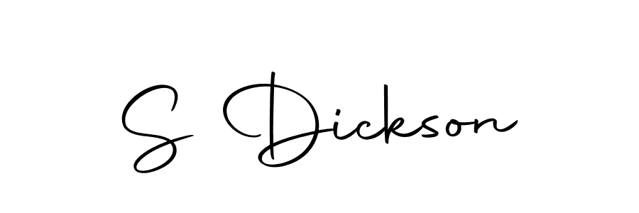 You should practise on your own different ways (Autography-DOLnW) to write your name (S Dickson) in signature. don't let someone else do it for you. S Dickson signature style 10 images and pictures png