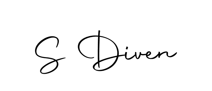 The best way (Autography-DOLnW) to make a short signature is to pick only two or three words in your name. The name S Diven include a total of six letters. For converting this name. S Diven signature style 10 images and pictures png