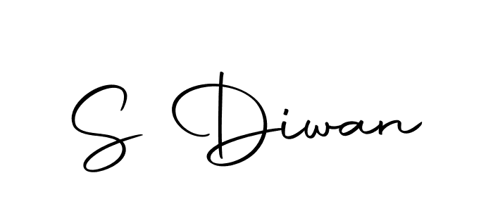 Design your own signature with our free online signature maker. With this signature software, you can create a handwritten (Autography-DOLnW) signature for name S Diwan. S Diwan signature style 10 images and pictures png