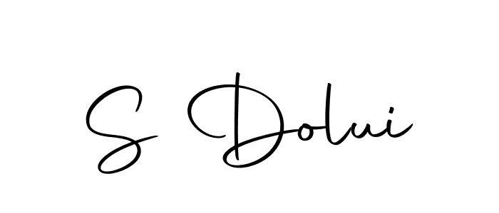 S Dolui stylish signature style. Best Handwritten Sign (Autography-DOLnW) for my name. Handwritten Signature Collection Ideas for my name S Dolui. S Dolui signature style 10 images and pictures png