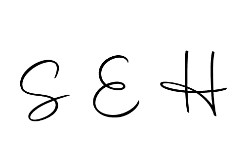 How to make S E H signature? Autography-DOLnW is a professional autograph style. Create handwritten signature for S E H name. S E H signature style 10 images and pictures png