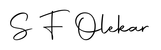 The best way (Autography-DOLnW) to make a short signature is to pick only two or three words in your name. For converting this name S F Olekar. S F Olekar signature style 10 images and pictures png