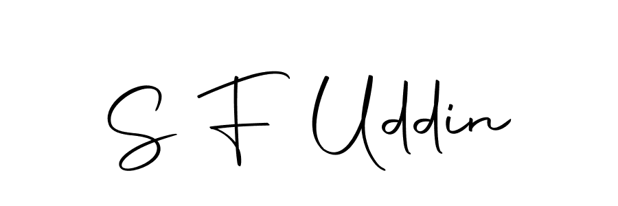 Use a signature maker to create a handwritten signature online. With this signature software, you can design (Autography-DOLnW) your own signature for name S F Uddin. S F Uddin signature style 10 images and pictures png