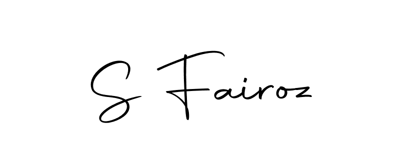 Make a beautiful signature design for name S Fairoz. Use this online signature maker to create a handwritten signature for free. S Fairoz signature style 10 images and pictures png