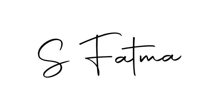 Design your own signature with our free online signature maker. With this signature software, you can create a handwritten (Autography-DOLnW) signature for name S Fatma. S Fatma signature style 10 images and pictures png