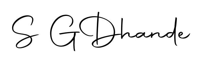 Create your official email sign-off with S G  Dhande name in Autography-DOLnW style. Crisp, clean, and perfectly legible across all screens. S G  Dhande signature style 10 images and pictures png