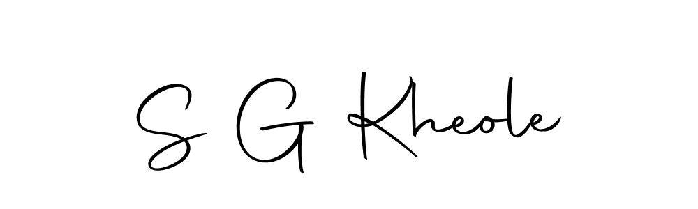 How to make S G Kheole signature? Autography-DOLnW is a professional autograph style. Create handwritten signature for S G Kheole name. S G Kheole signature style 10 images and pictures png
