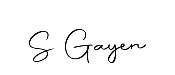 Make a beautiful signature design for name S Gayen. With this signature (Autography-DOLnW) style, you can create a handwritten signature for free. S Gayen signature style 10 images and pictures png