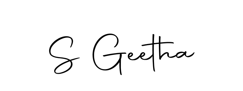 Create a beautiful signature design for name S Geetha. With this signature (Autography-DOLnW) fonts, you can make a handwritten signature for free. S Geetha signature style 10 images and pictures png