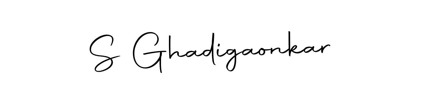 Use a signature maker to create a handwritten signature online. With this signature software, you can design (Autography-DOLnW) your own signature for name S Ghadigaonkar. S Ghadigaonkar signature style 10 images and pictures png