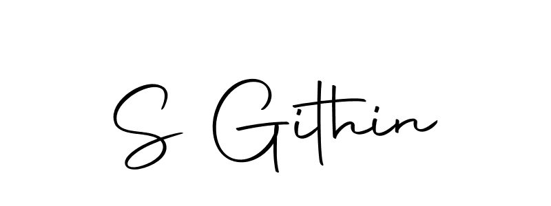 Use a signature maker to create a handwritten signature online. With this signature software, you can design (Autography-DOLnW) your own signature for name S Githin. S Githin signature style 10 images and pictures png