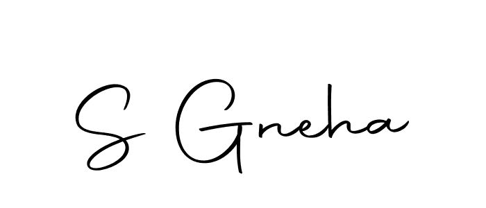 The best way (Autography-DOLnW) to make a short signature is to pick only two or three words in your name. The name S Gneha include a total of six letters. For converting this name. S Gneha signature style 10 images and pictures png