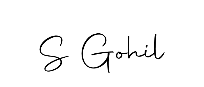 if you are searching for the best signature style for your name S Gohil. so please give up your signature search. here we have designed multiple signature styles  using Autography-DOLnW. S Gohil signature style 10 images and pictures png