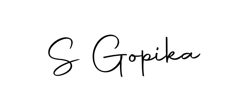 Make a beautiful signature design for name S Gopika. With this signature (Autography-DOLnW) style, you can create a handwritten signature for free. S Gopika signature style 10 images and pictures png