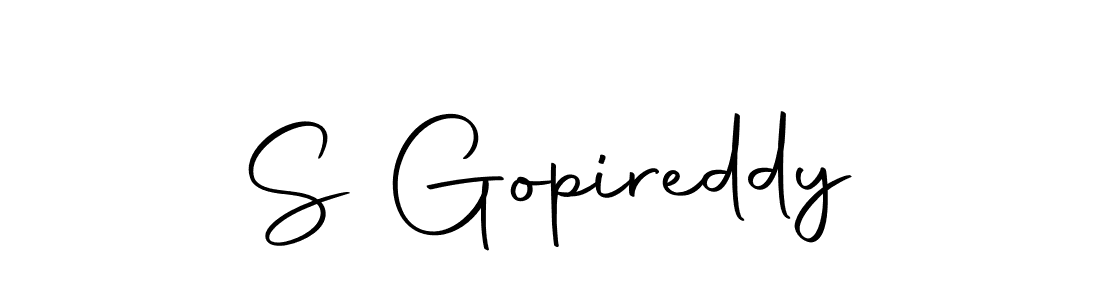 You can use this online signature creator to create a handwritten signature for the name S Gopireddy. This is the best online autograph maker. S Gopireddy signature style 10 images and pictures png