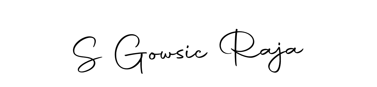 Create a beautiful signature design for name S Gowsic Raja. With this signature (Autography-DOLnW) fonts, you can make a handwritten signature for free. S Gowsic Raja signature style 10 images and pictures png