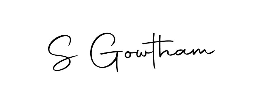 How to make S Gowtham name signature. Use Autography-DOLnW style for creating short signs online. This is the latest handwritten sign. S Gowtham signature style 10 images and pictures png