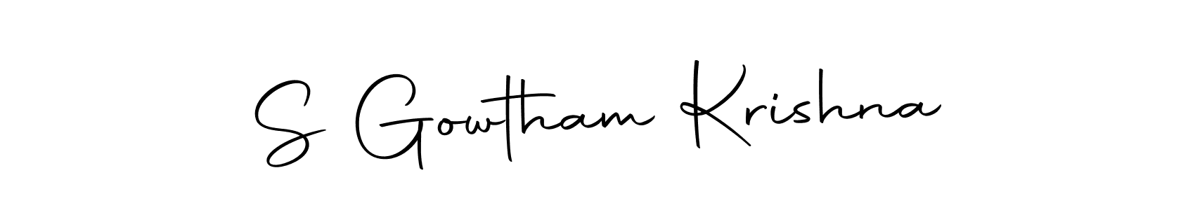 Design your own signature with our free online signature maker. With this signature software, you can create a handwritten (Autography-DOLnW) signature for name S Gowtham Krishna. S Gowtham Krishna signature style 10 images and pictures png