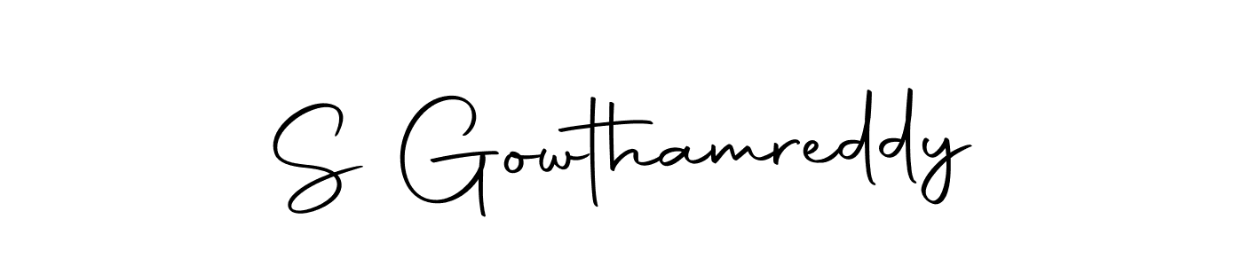 Make a short S Gowthamreddy signature style. Manage your documents anywhere anytime using Autography-DOLnW. Create and add eSignatures, submit forms, share and send files easily. S Gowthamreddy signature style 10 images and pictures png