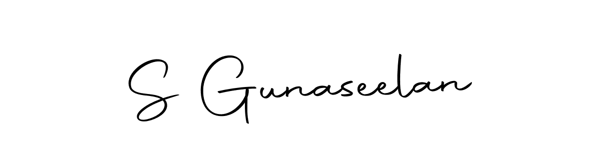 Make a beautiful signature design for name S Gunaseelan. With this signature (Autography-DOLnW) style, you can create a handwritten signature for free. S Gunaseelan signature style 10 images and pictures png