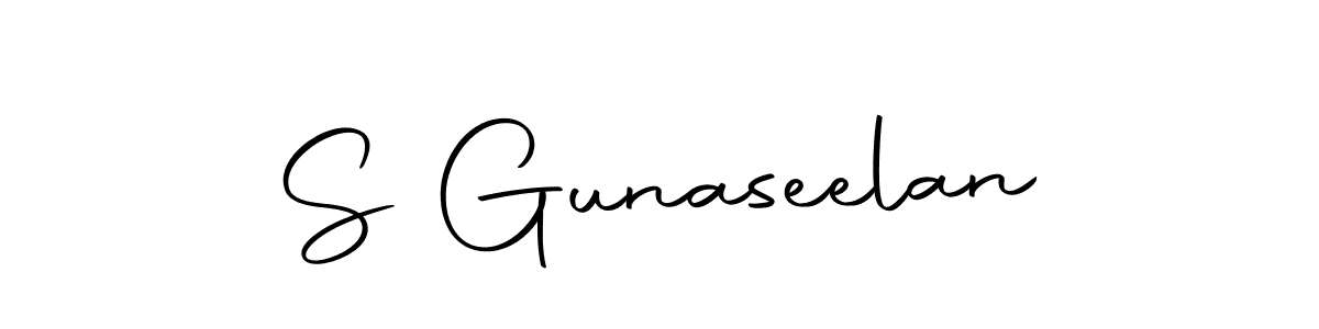 Make a beautiful signature design for name S Gunaseelan. With this signature (Autography-DOLnW) style, you can create a handwritten signature for free. S Gunaseelan signature style 10 images and pictures png