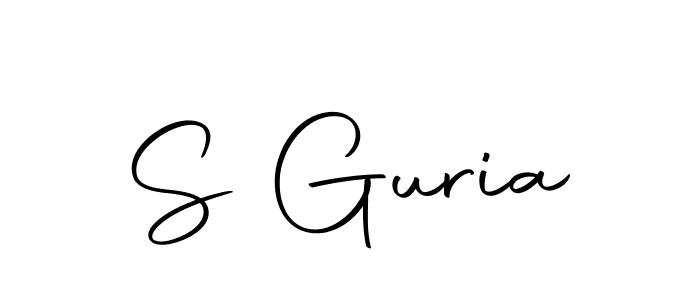 You should practise on your own different ways (Autography-DOLnW) to write your name (S Guria) in signature. don't let someone else do it for you. S Guria signature style 10 images and pictures png